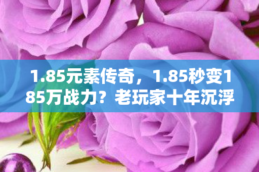 老玩家十年沉浮揭秘这数字背后的狂潮图片