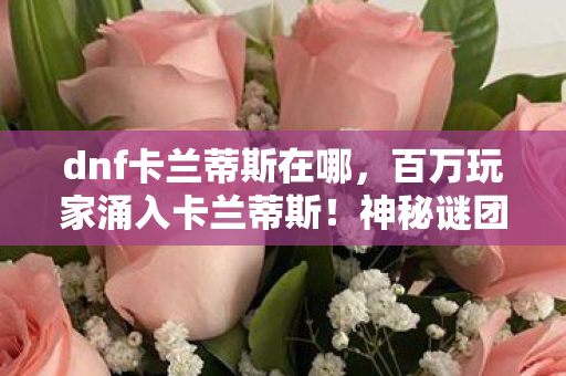 百万玩家涌入卡兰蒂斯图片