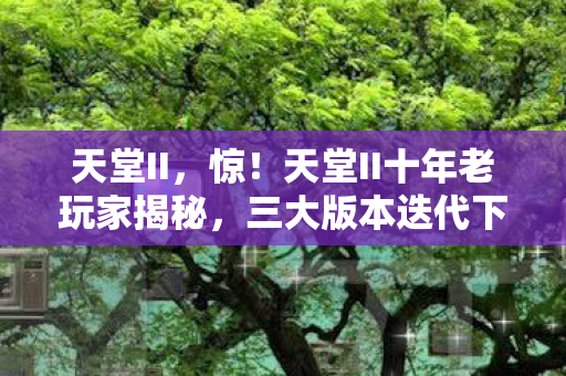 三大版本迭代下隐藏的终极真相图片