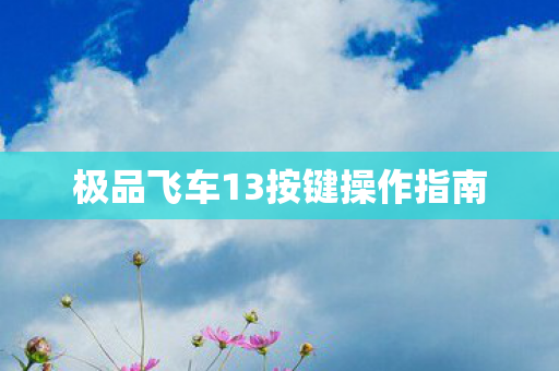 极品飞车13按键操作指南 极品飞车13按键操作指南