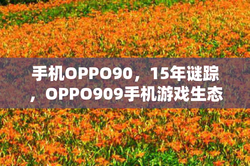 OPPO909手机游戏生态的消亡与重生图片