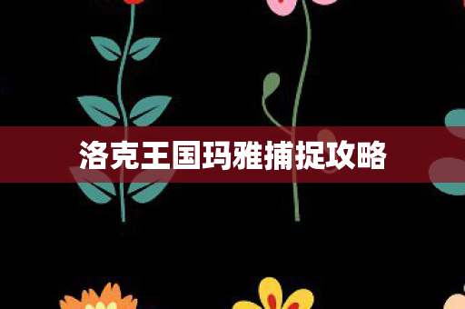洛克王国玛雅捕捉攻略 洛克王国玛雅捕捉攻略