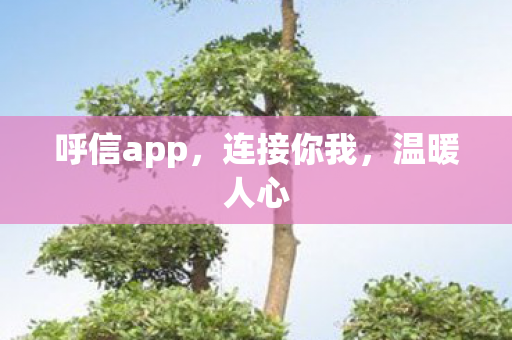 呼信app,连接你我,温暖人心 呼信app,连接你我,温暖人心