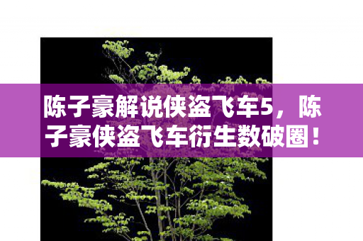 陈子豪侠盗飞车衍生数破圈图片