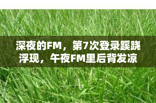 午夜FM里后背发凉的逃亡真相图片