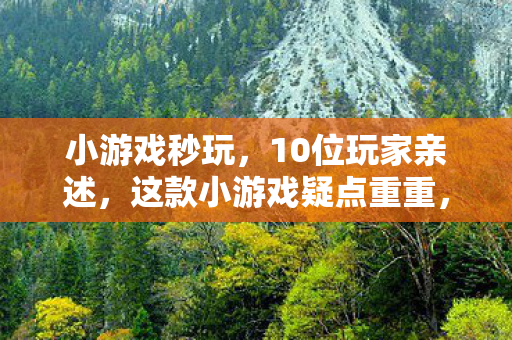 这款小游戏疑点重重图片