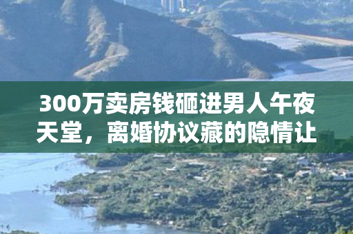 300万卖房钱砸进男人午夜天堂图片