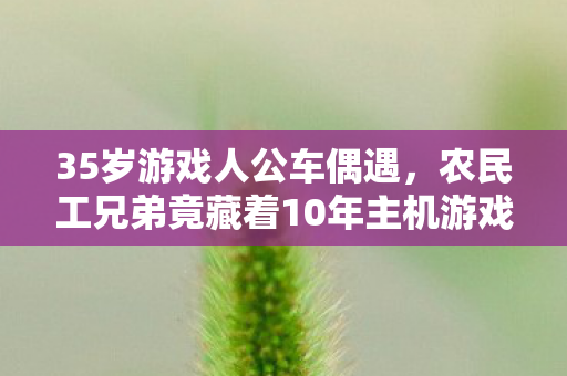 农民工兄弟竟藏着10年主机游戏情怀图片