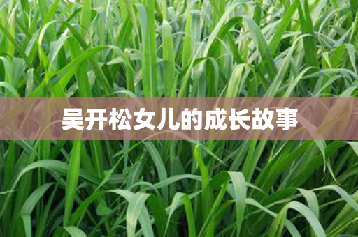 吴开松女儿的成长故事 吴开松女儿的成长故事