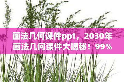 2030年画法几何课件大揭秘图片