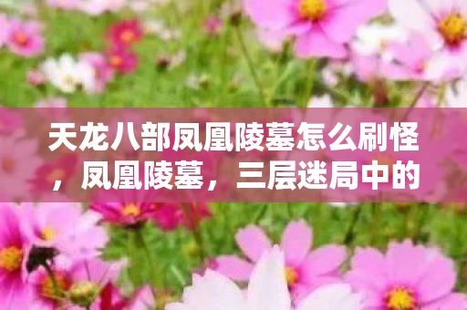 天龙八部凤凰陵墓怎么刷怪图片