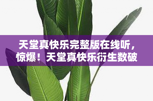 天堂真快乐完整版在线听图片