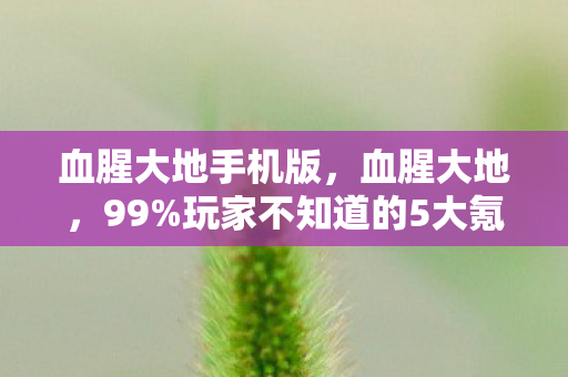 玩家不知道的5大氪金猫腻图片