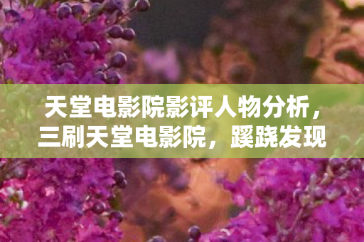 天堂电影院影评人物分析图片