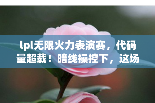 这场无限火力表演赛让人头皮发麻图片