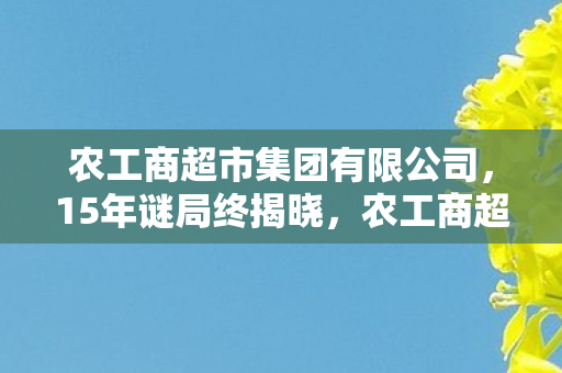 农工商超市集团游戏宇宙的泪目谢幕图片