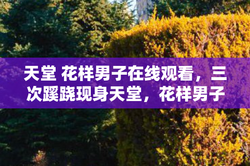 花样男子背后真相让人后背发凉图片