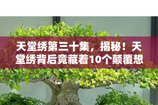 天堂绣背后竟藏着10个颠覆想象的未解之谜图片