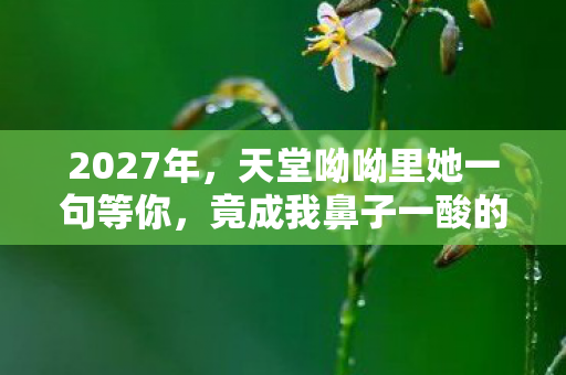 竟成我鼻子一酸的三年伏笔图片