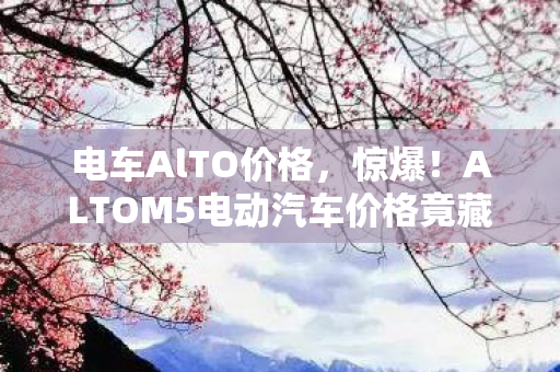 ALTOM5电动汽车价格竟藏着这等天机图片