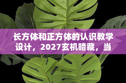 长方体和正方体的认识教学设计图片