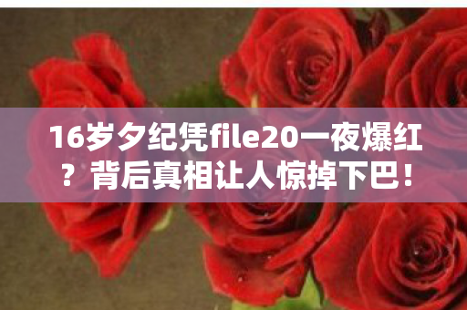 16岁夕纪凭file20一夜爆红图片