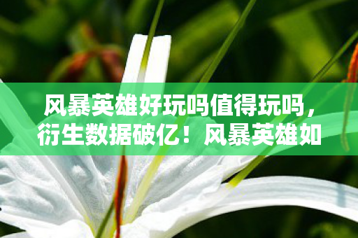 风暴英雄如何用意想不到破圈杀进潮流圈图片