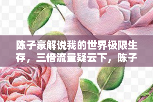 陈子豪我的世界解说为何让老粉心寒图片