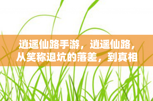 到真相揭晓笑着笑着哭了图片