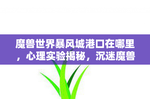 魔兽世界暴风城港口在哪里图片