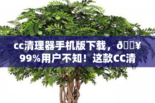这款CC清理器竟让手机速度飙升300图片
