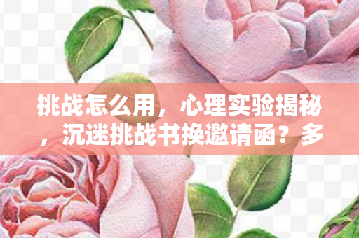沉迷挑战书换邀请函图片
