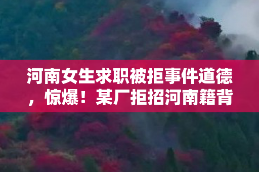 某厂拒招河南籍背后竟藏500万隐情图片