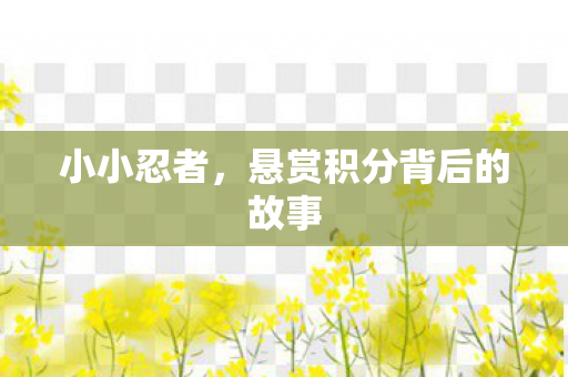 小小忍者，悬赏积分背后的故事
