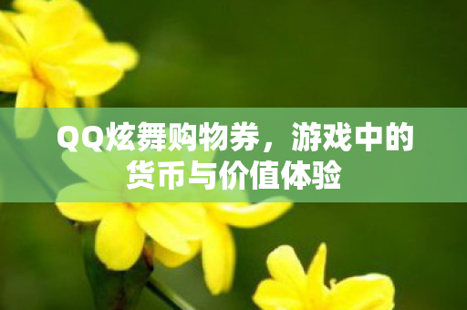QQ炫舞购物券,游戏中的货币与价值体验 QQ炫舞购物券,游戏中的货币与价值体验