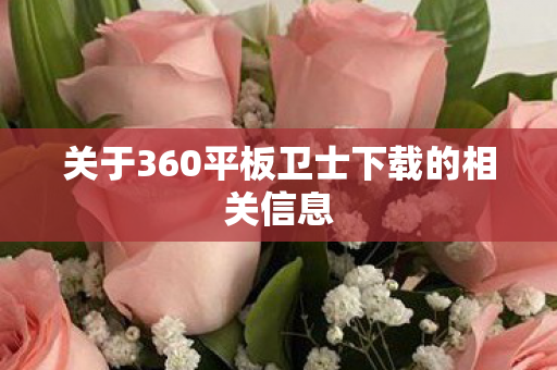 关于360平板卫士下载的相关信息 关于360平板卫士下载的相关信息