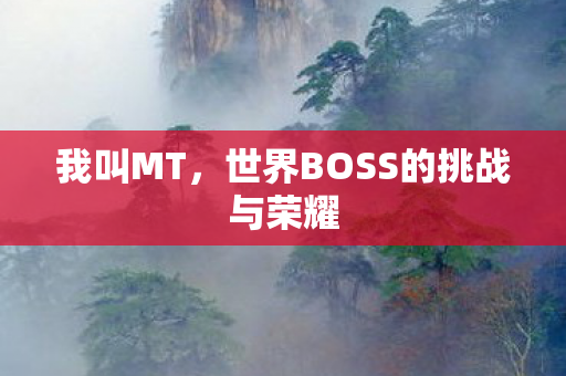 我叫MT，世界BOSS的挑战与荣耀