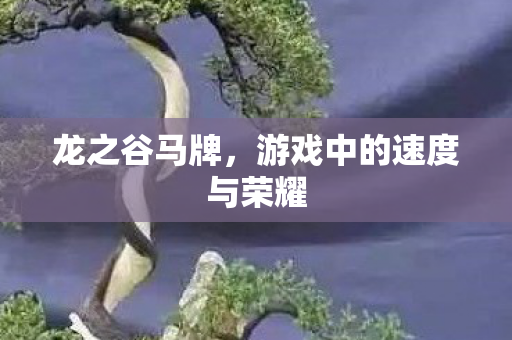 龙之谷马牌,游戏中的速度与荣耀 龙之谷马牌,游戏中的速度与荣耀