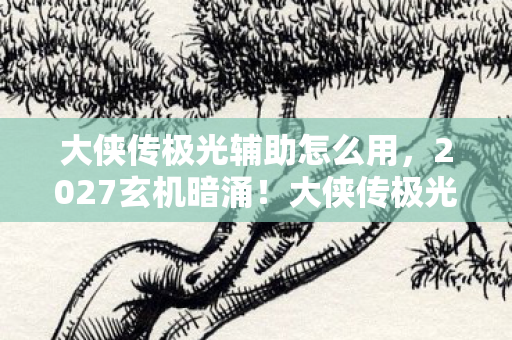 大侠传极光辅助沉默背后图片