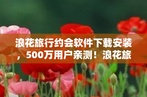 浪花旅行约会软件下载安装图片