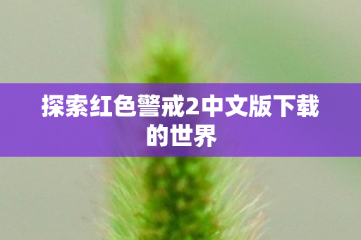 探索红色警戒2中文版下载的世界 探索红色警戒2中文版下载的世界
