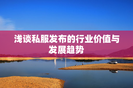 浅谈私服发布的行业价值与发展趋势 浅谈私服发布的行业价值与发展趋势