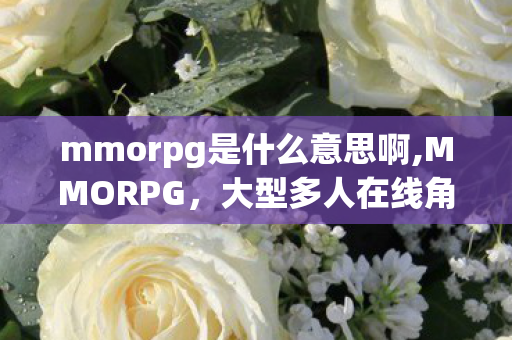 mmorpg是什么意思啊,MMORPG,大型多人在线角色扮演游戏的深度解析 mmorpg是什么意思啊,MMORPG,大型多人在线角色扮演游戏的深度解析