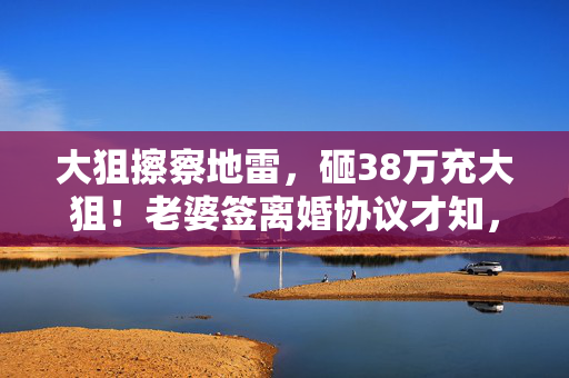 大狙擦察地雷,砸38万充大狙!老婆签离婚协议才知,这钱竟是卖房救命款! 大狙擦察地雷,砸38万充大狙!老婆签离婚协议才知,这钱竟是卖房救命款!