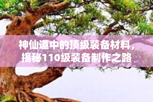 神仙道中的顶级装备材料,揭秘110级装备制作之路 神仙道中的顶级装备材料,揭秘110级装备制作之路