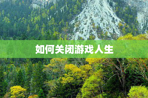 如何关闭游戏人生