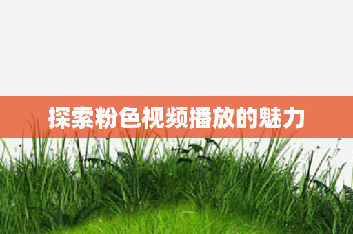探索粉色视频播放的魅力 探索粉色视频播放的魅力