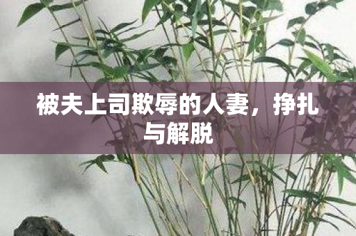 被夫上司欺辱的人妻,挣扎与解脱 被夫上司欺辱的人妻,挣扎与解脱