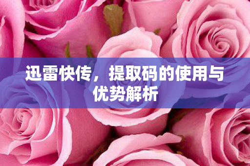 迅雷快传，提取码的使用与优势解析