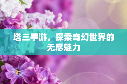 塔三手游,探索奇幻世界的无尽魅力 塔三手游,探索奇幻世界的无尽魅力